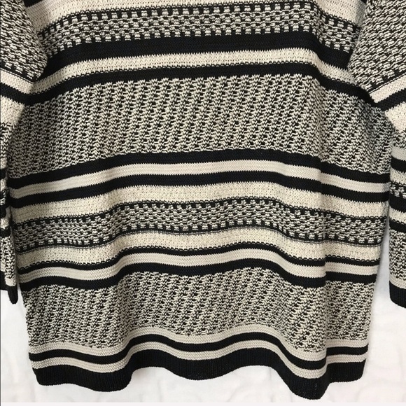 J. JILL Cotton Linen Striped Colorblock Pullover Sweater Top Casual Boho - Picture 4 of 8